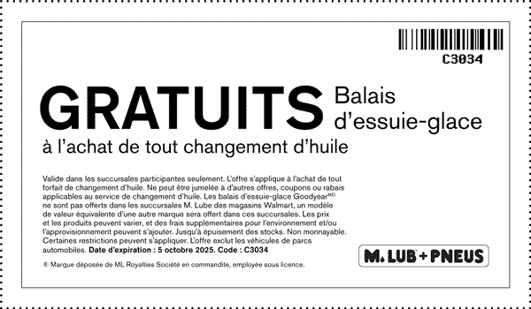Coupon dessuie-glace