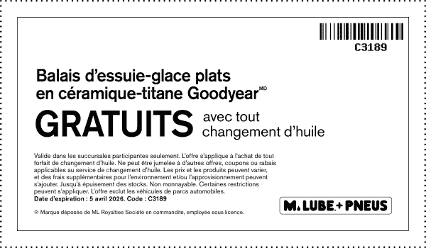 Coupon dessuie-glace