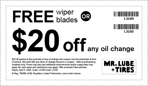 Wipers Or $20 Off