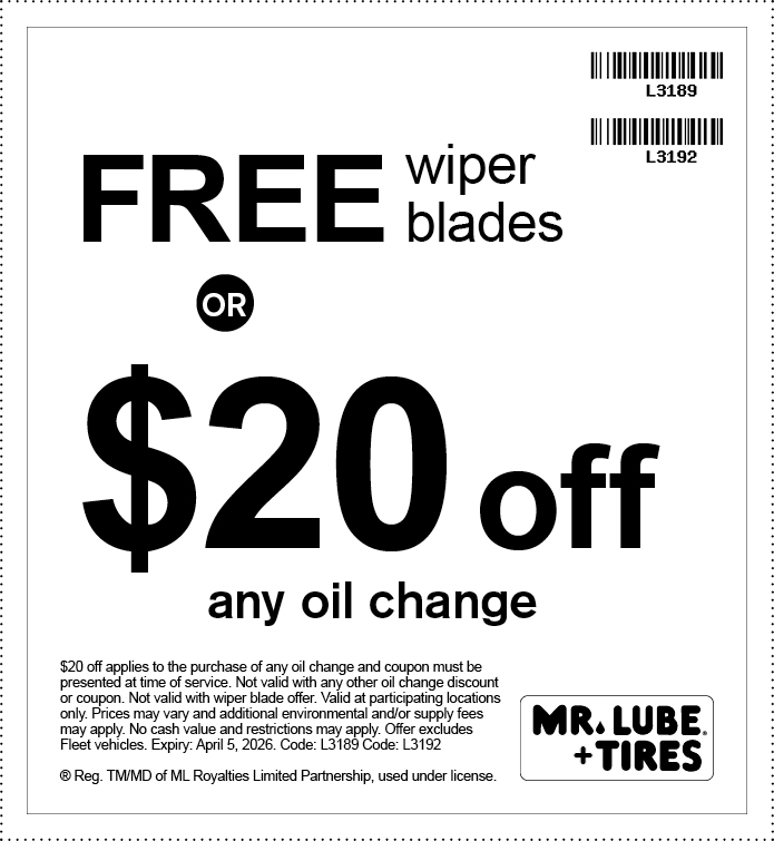 Wipers Or $20 off