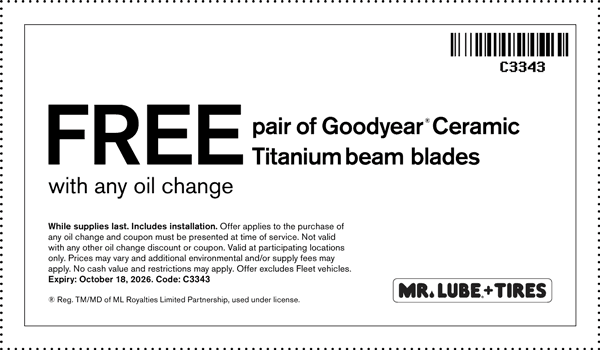 Mr. Lube - Wiper Coupon